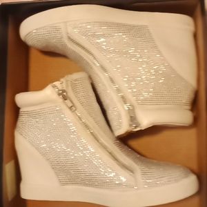 I.N.C Bling Rhinestones High Top. Tennis Shoes size 8